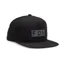 Fox Wordmark Tech Snapback Hat in Black