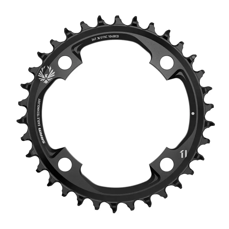 SRAM X-SYNC 2 104-bcd Aluminium 12-speed Chain Ring in Black