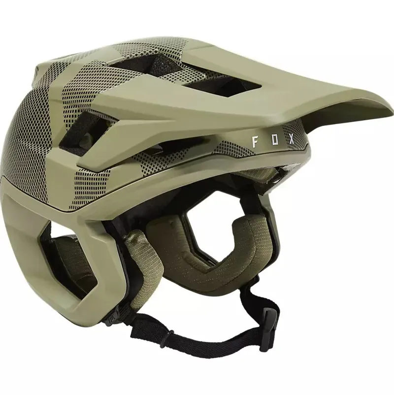 Fox Racing Dropframe Pro Helmet in Green Camo