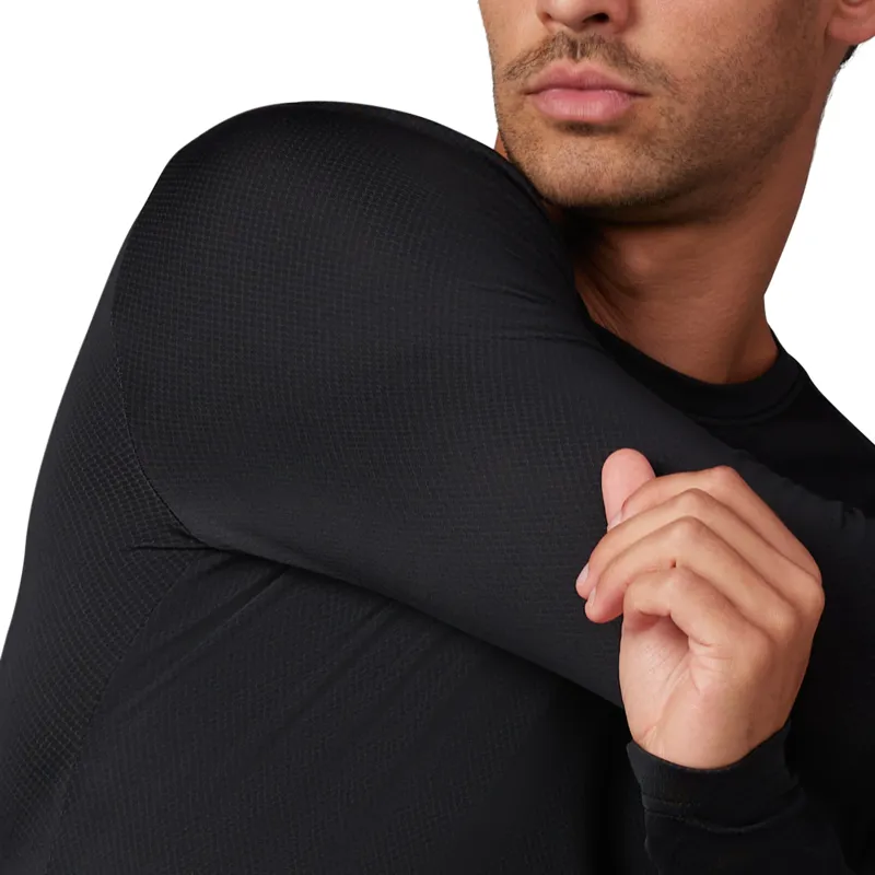 Fox Tecbase Fire Long Sleeve Shirt in Black-6