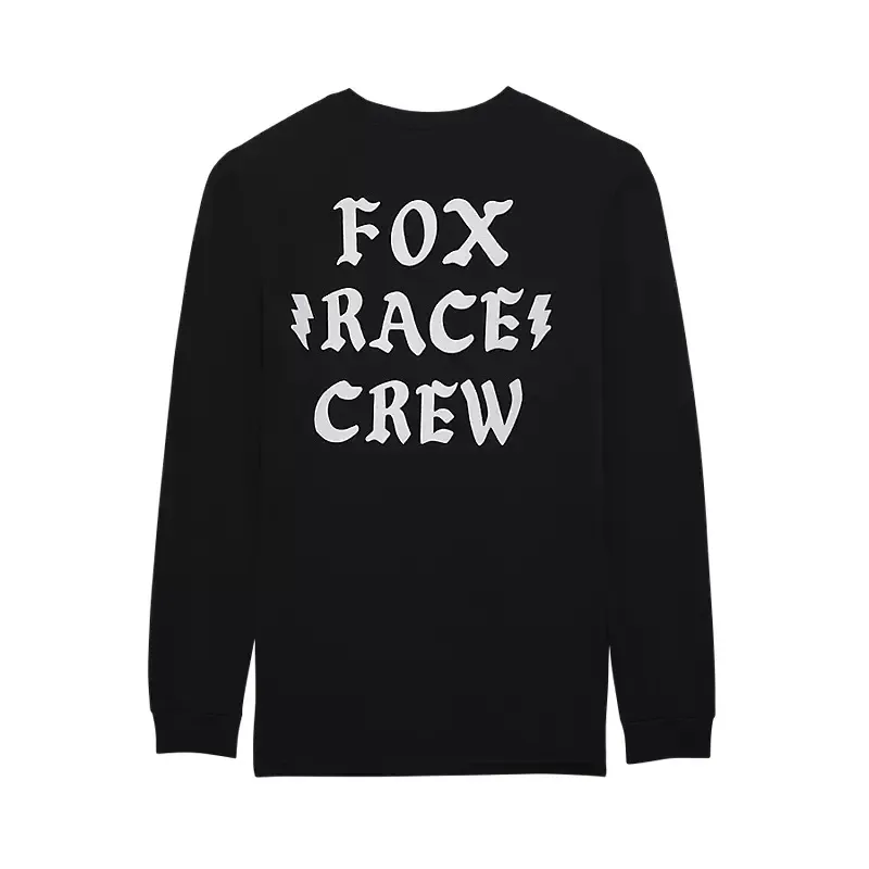 Fox Race Crew Long Sleeve Premium T-Shirt in Black-1