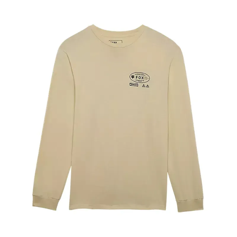 Fox Stamped Long Sleeve Premium T-Shirt in Cream