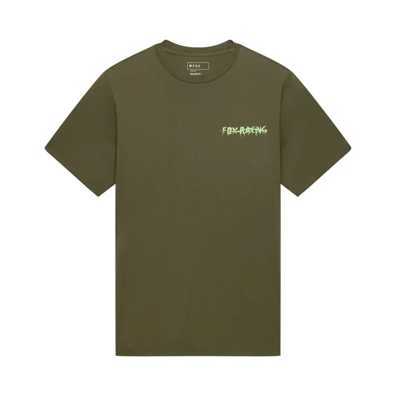 Fox Roughcut 195 Original Short Sleeve T-Shirt in Olive Green