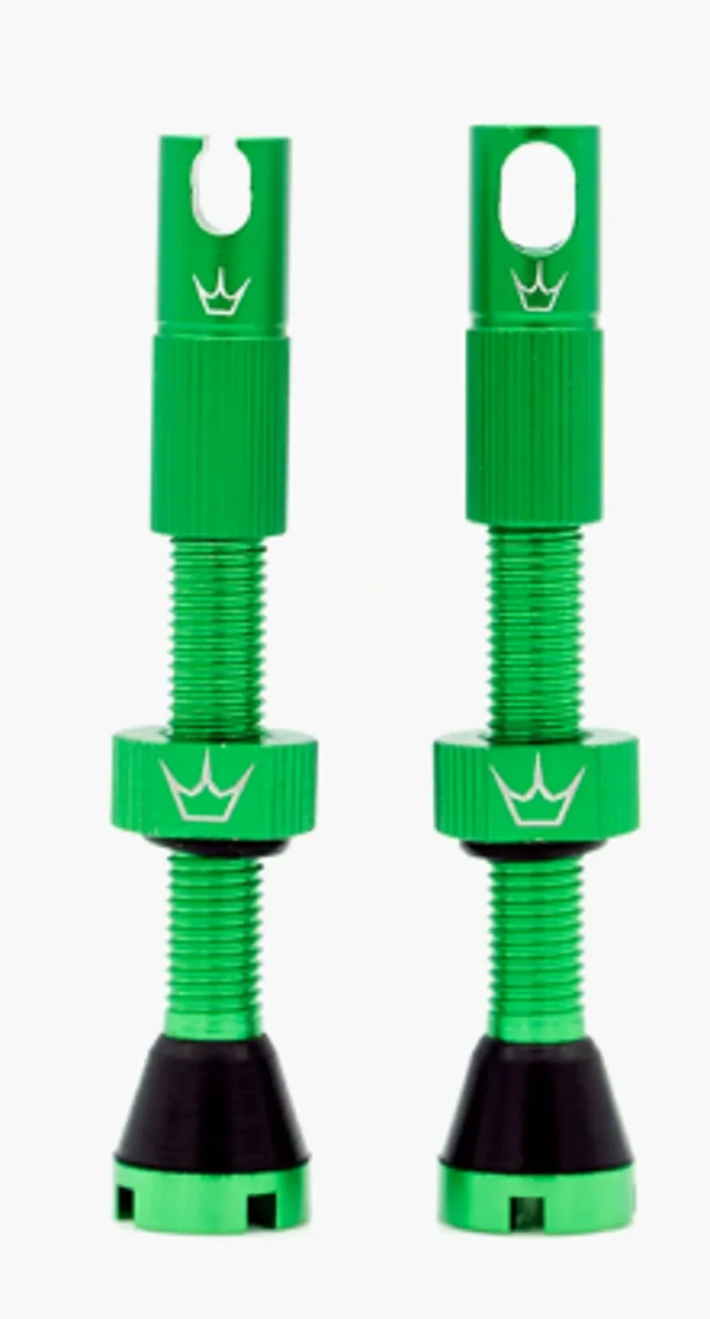 Peaty's X Chris King MK2 42mm Tubeless Valves in Green