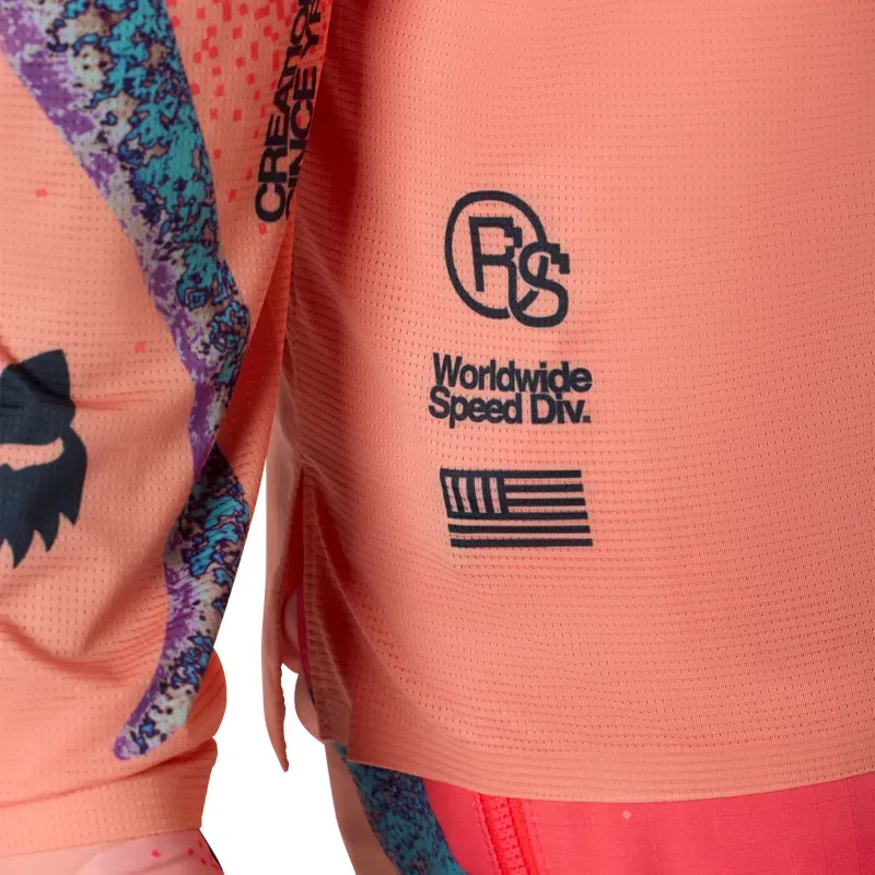 Fox Flexair Vision Limited Edition Long Sleeve Jersey in Peach-5