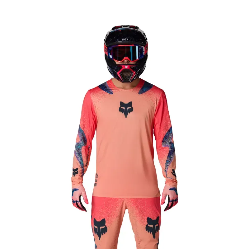 Fox Flexair Vision Limited Edition Long Sleeve Jersey in Peach-2