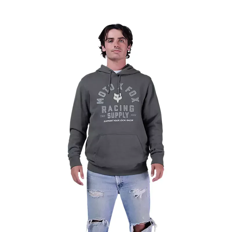 Fox Local Racer Pullover Hoodie in Dark Shadow Grey-2