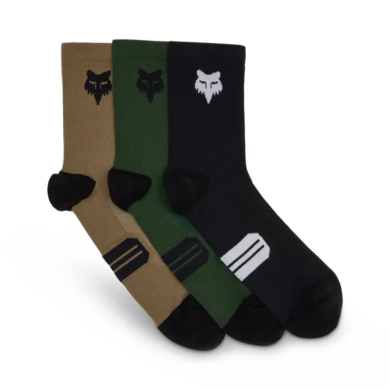 Fox Ranger Multipack 6in Socks in Black/Multi-4