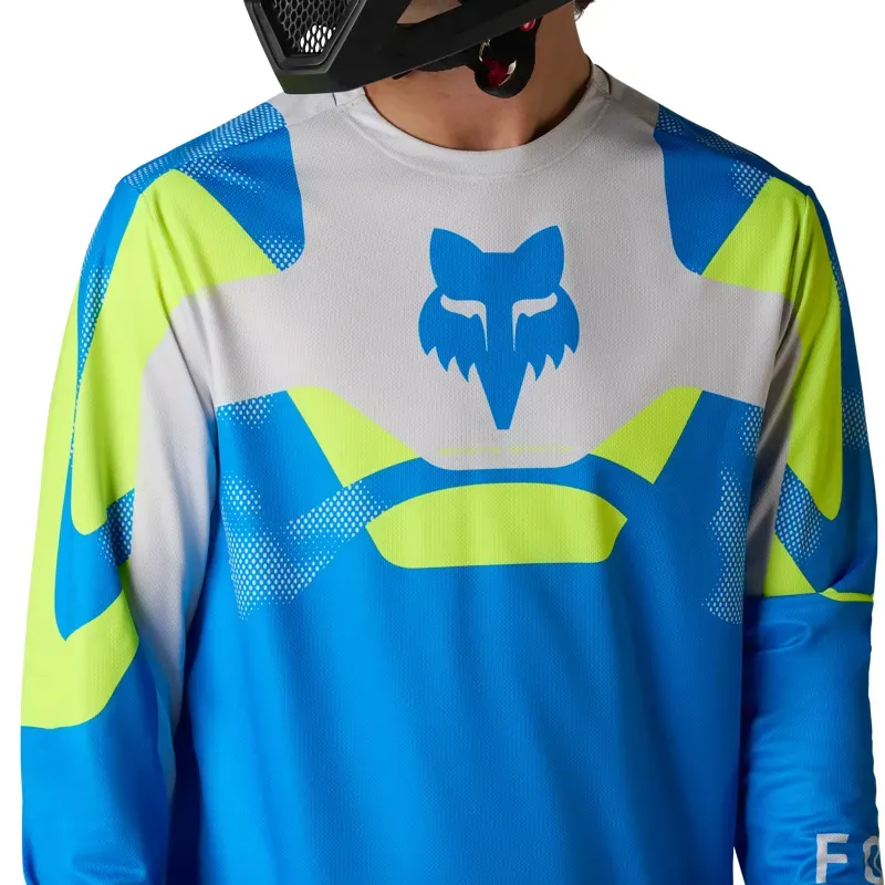 Fox Ranger Tactile Long Sleeve Jersey in Blue Jewel-4