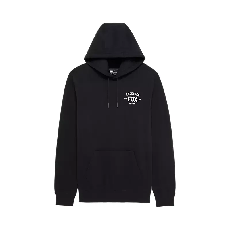 Fox Slogan Pullover Hoodie in Black