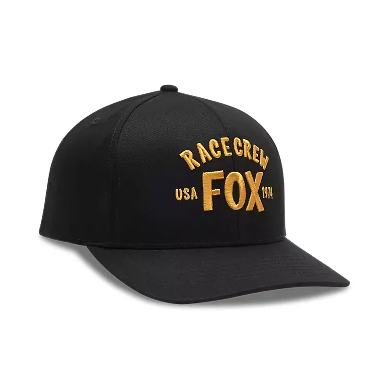 Fox Slogan Snapback Hat in Black