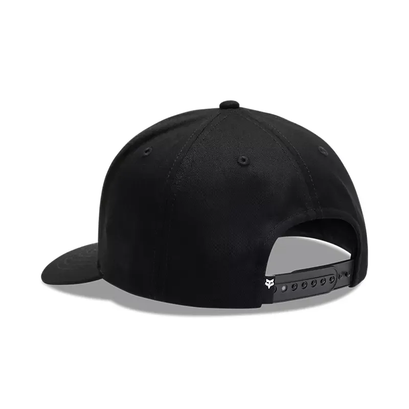 Fox Slogan Snapback Hat in Black-1