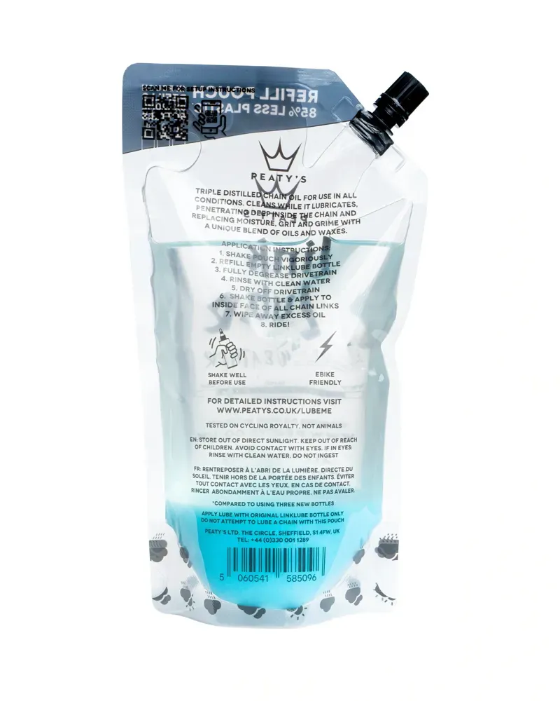 Peaty's LinkLube All-Weather Chain Lube Refill Pouch - 360ml-2