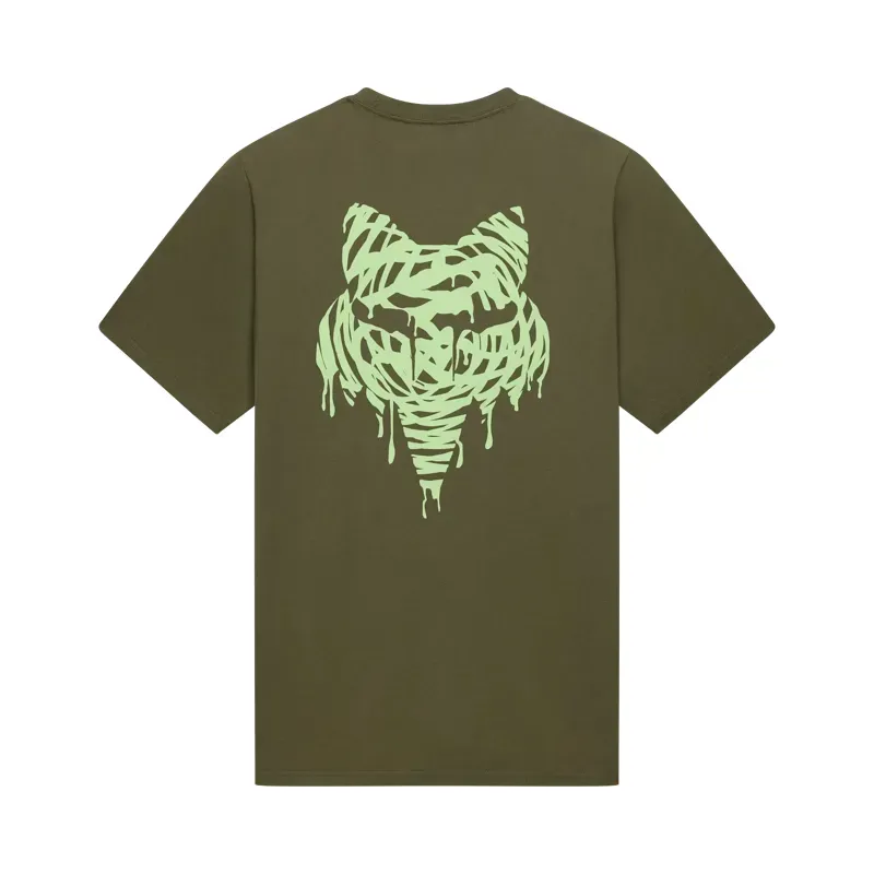Fox Roughcut 195 Original Short Sleeve T-Shirt in Olive Green-1
