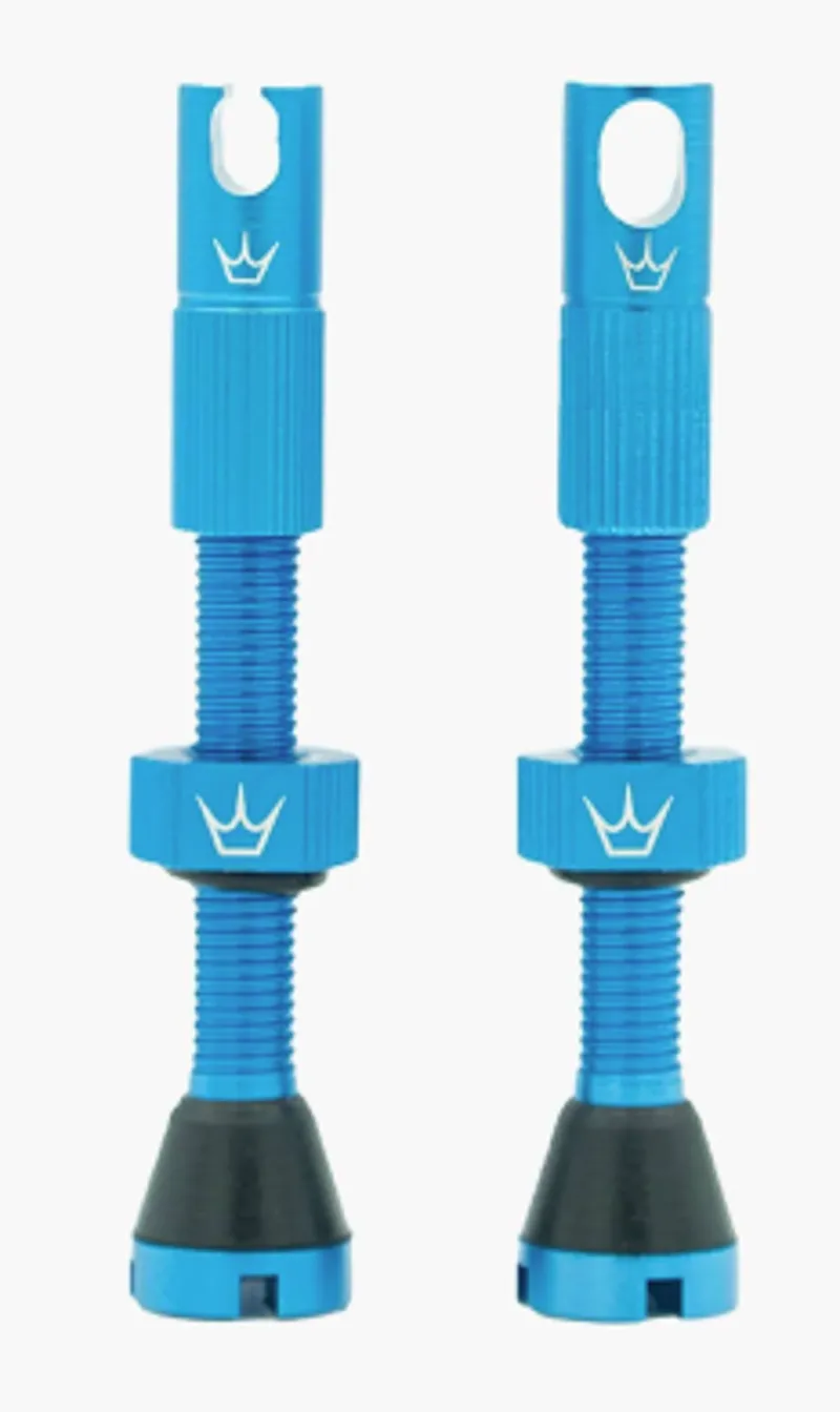 Peaty's X Chris King MK2 42mm Tubeless Valves in Turquoise