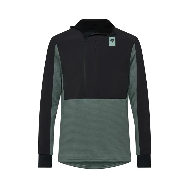 Fox Defend Thermal Hoodie in Sage Green
