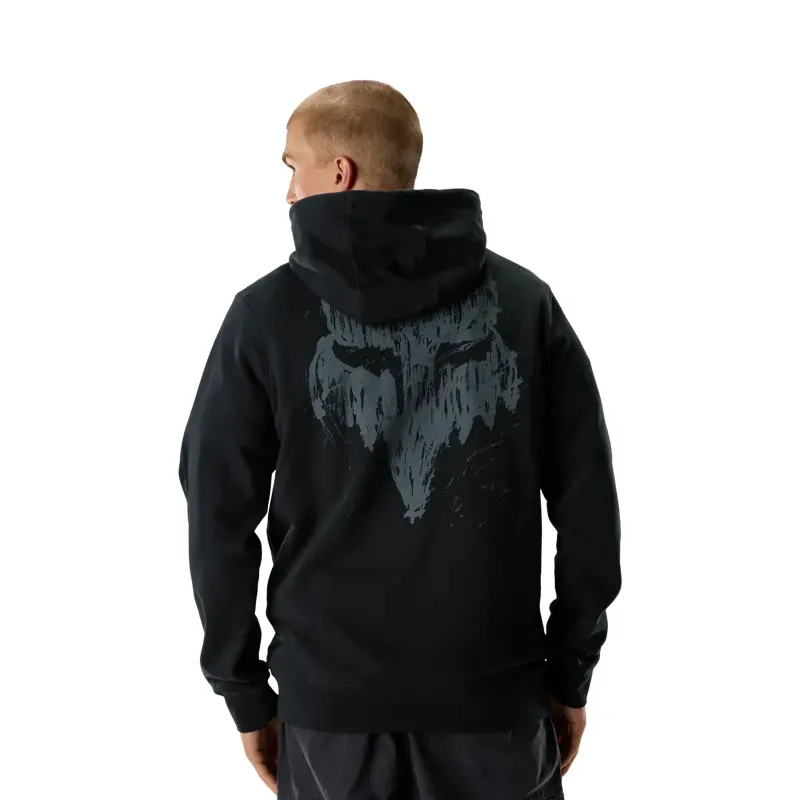 Fox Slowburn Fleece Pullover Hoodie in Black-3