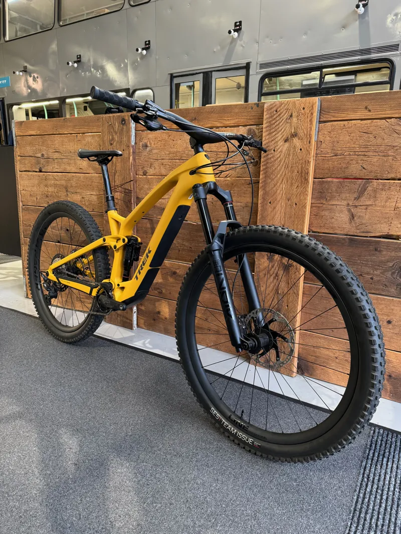 Trek Fuel Exe 9.8 XT Electric Mountain Bike in Baja Yellow-1