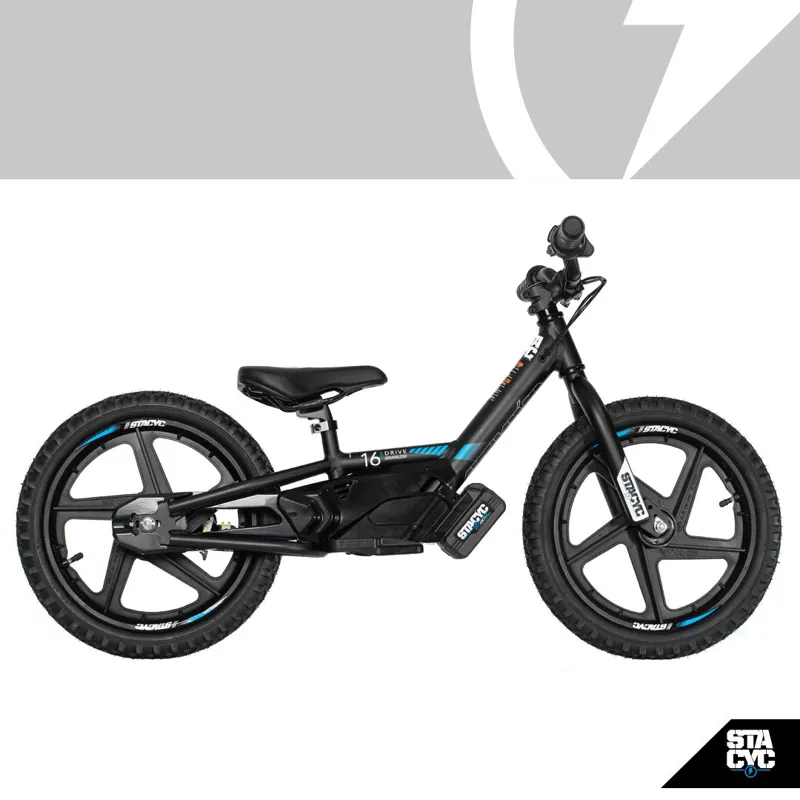 Stacyc 16edrive Brushless Electric Balance Bike Black/Blue -1