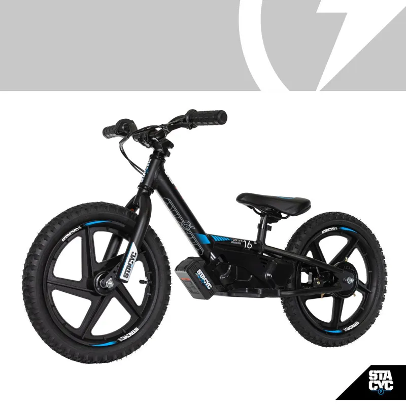 Stacyc 16edrive Brushless Electric Balance Bike Black Blue