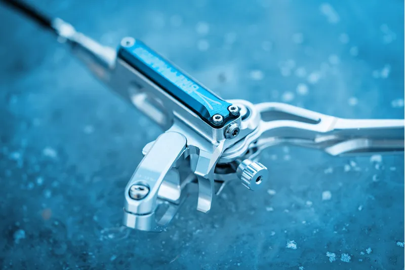 Trickstuff Direttissima Disc Brake Set - Special Edition / Silver Lever/ Blue Res Cover/ Blue Caliper-1