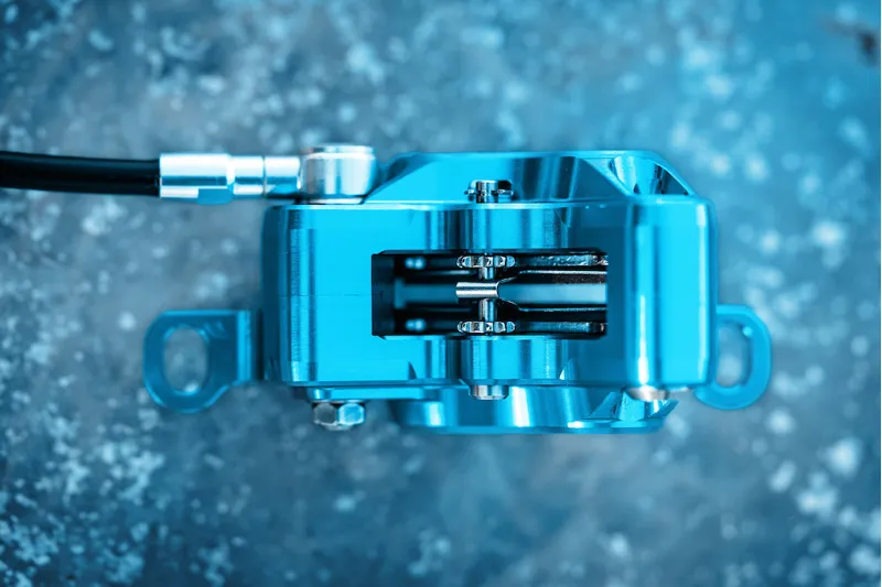 Trickstuff Direttissima Disc Brake Set - Special Edition / Silver Lever/ Blue Res Cover/ Blue Caliper-2