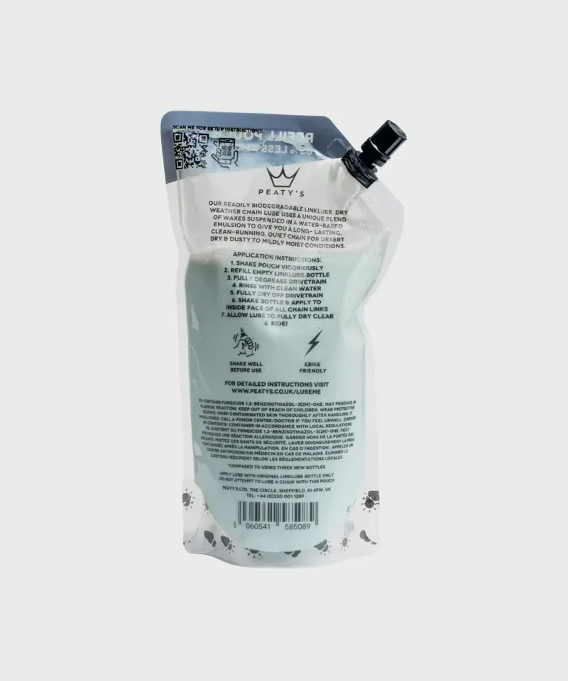 Peaty's LinkLube Dry Drip Wax Chain Lube Refill Pouch - 360ml-1