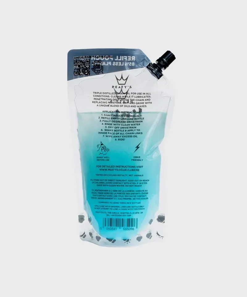 Peaty's LinkLube All-Weather Chain Lube Refill Pouch - 360ml-3