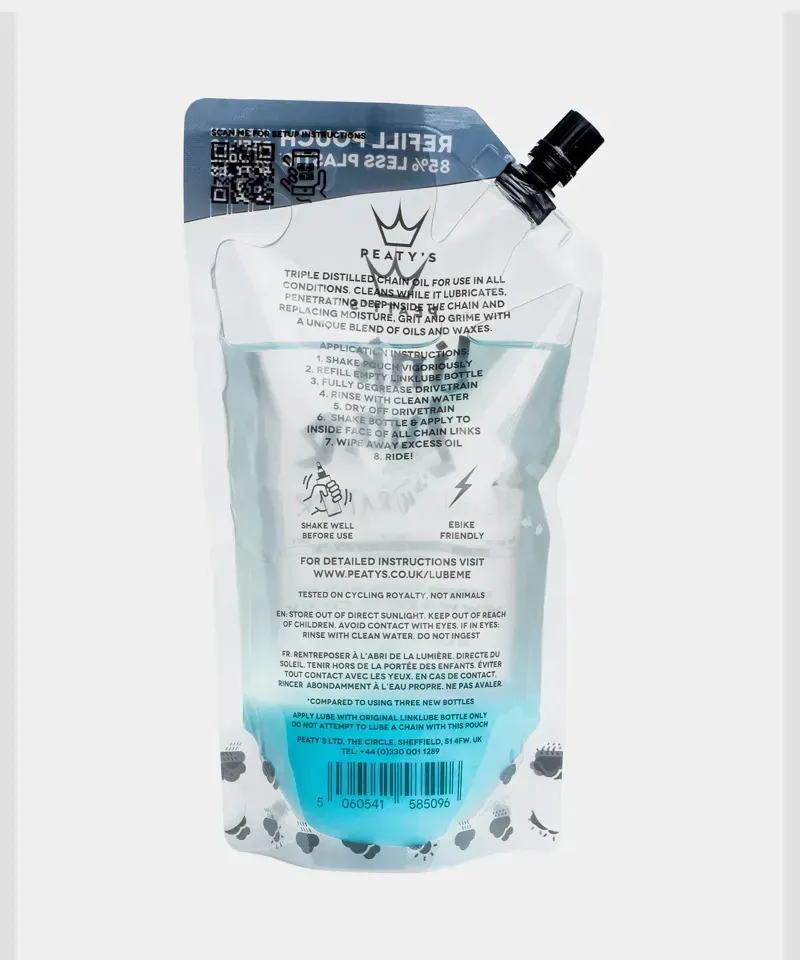 Peaty's LinkLube All-Weather Chain Lube Refill Pouch - 360ml-4