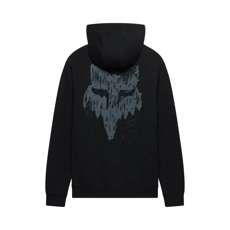 Fox Slowburn Fleece Pullover Hoodie in Black-1