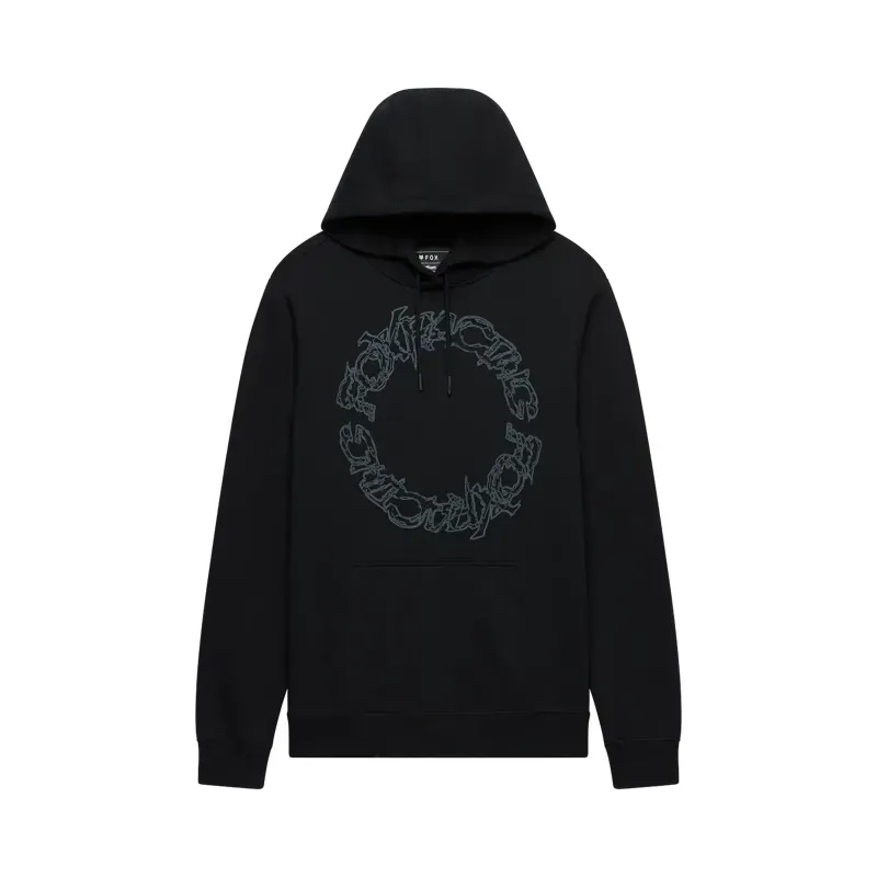 Fox Slowburn Fleece Pullover Hoodie in Black